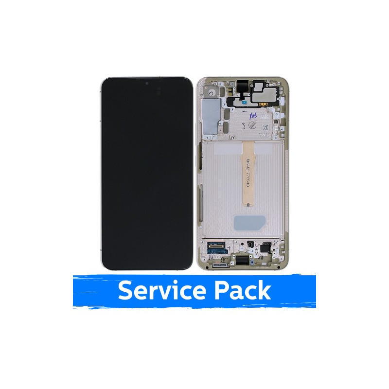Screen for Samsung S906 S22 Plus with frame / Violet / (Service Pack)
