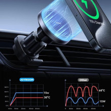 Automobilinis laikiklis Joyroom 'JR-ZS387' juodas / (bevielis krovimas 15W) (magnetinis / grotelėms)