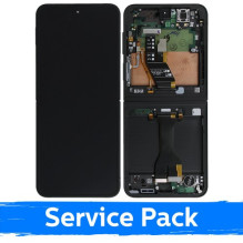 Ekranas skirtas Samsung F741 Z Flip6 (INNER) su rėmeliu / Black / (Service Pack)