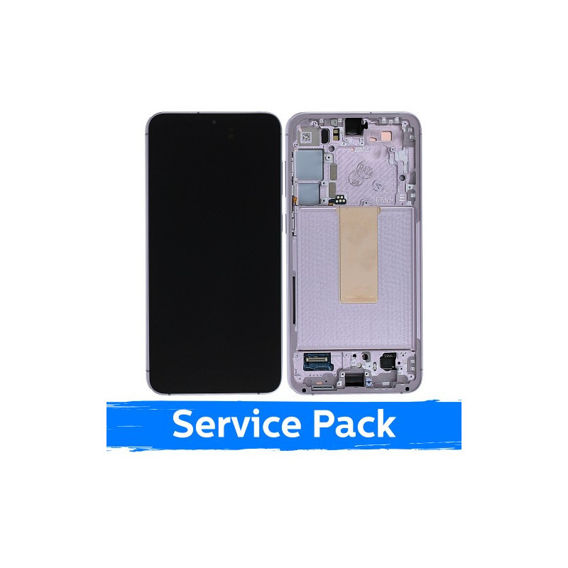 Ekranas skirtas Samsung S916 S23 Plus su rėmeliu / Lavender / (Service Pack)
