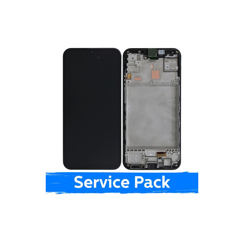 Ekranas skirtas Samsung M156 M15 5G juodas su rėmeliu (Service Pack)