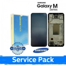 Screen for Samsung M356 M35 5G black with frame (Service Pack)