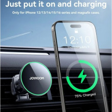 Joyroom 'JR-ZS412' Qi2 car holder black (wireless charging 15W) (magnetic / for grill)