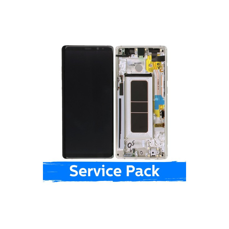 Ekranas skirtas Samsung N950 Note 8 su rėmeliu / Maple Gold / (Service Pack)