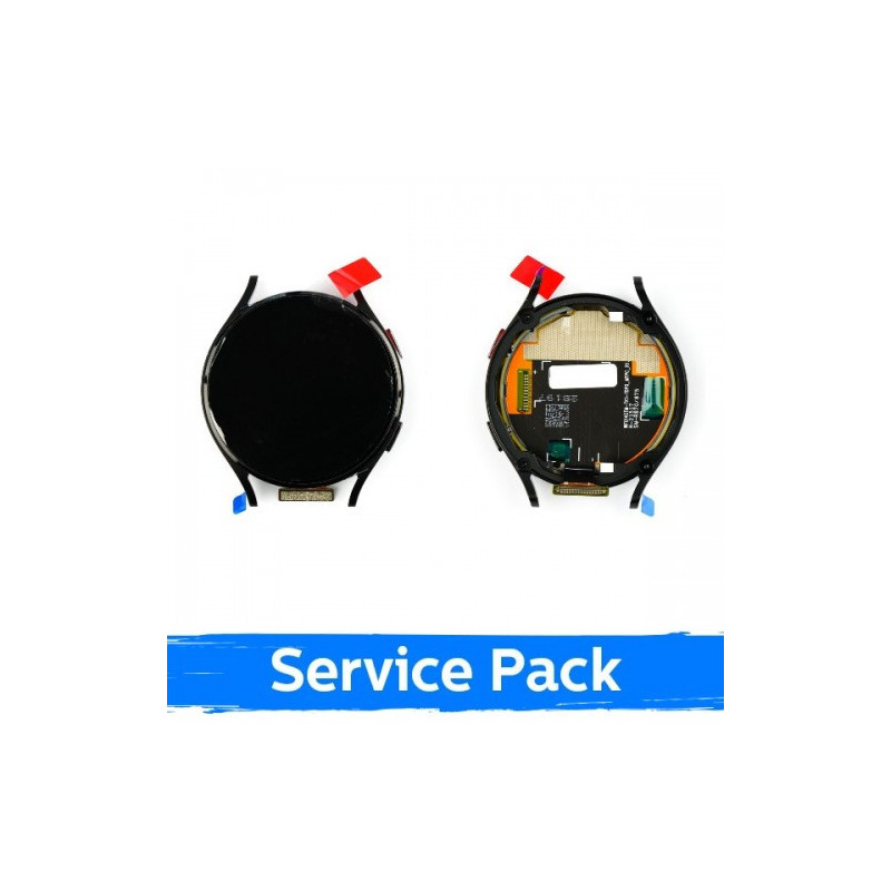 Ekranas skirtas Samsung R875 Watch 4 44mm su rėmeliu / Black / (Service Pack)