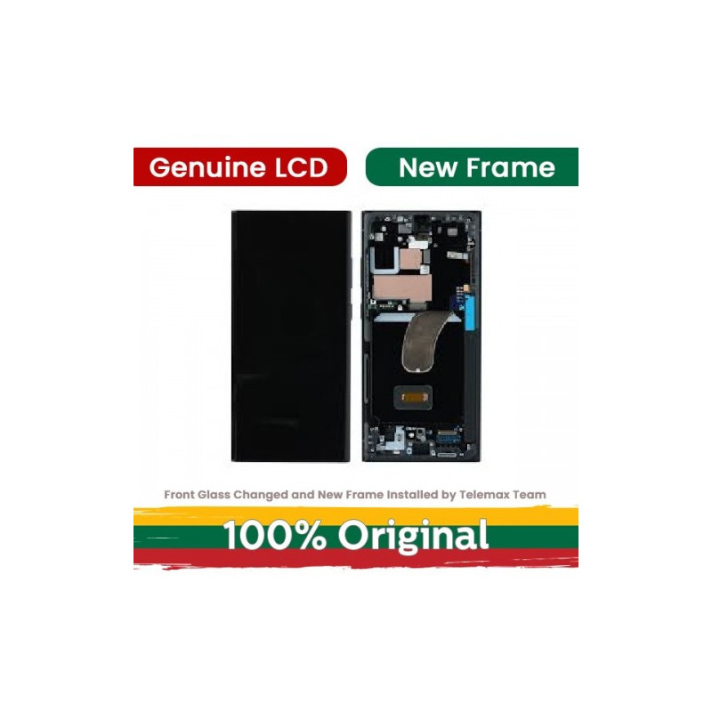 Ekranas skirtas Samsung S918 S23 Ultra su rėmeliu / Lavander / (Atnaujintas: Telemax)