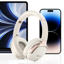 Bevielės ausinės Acefast 'H2' baltos (Bluetooth 5.3 / Active Noise Cancellation)