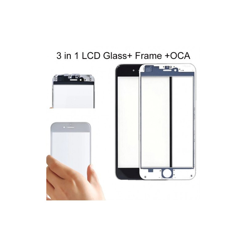 Restoration kit for 'Pro+' Apple iPhone 6S / white / glass + OCA + Frame / kit