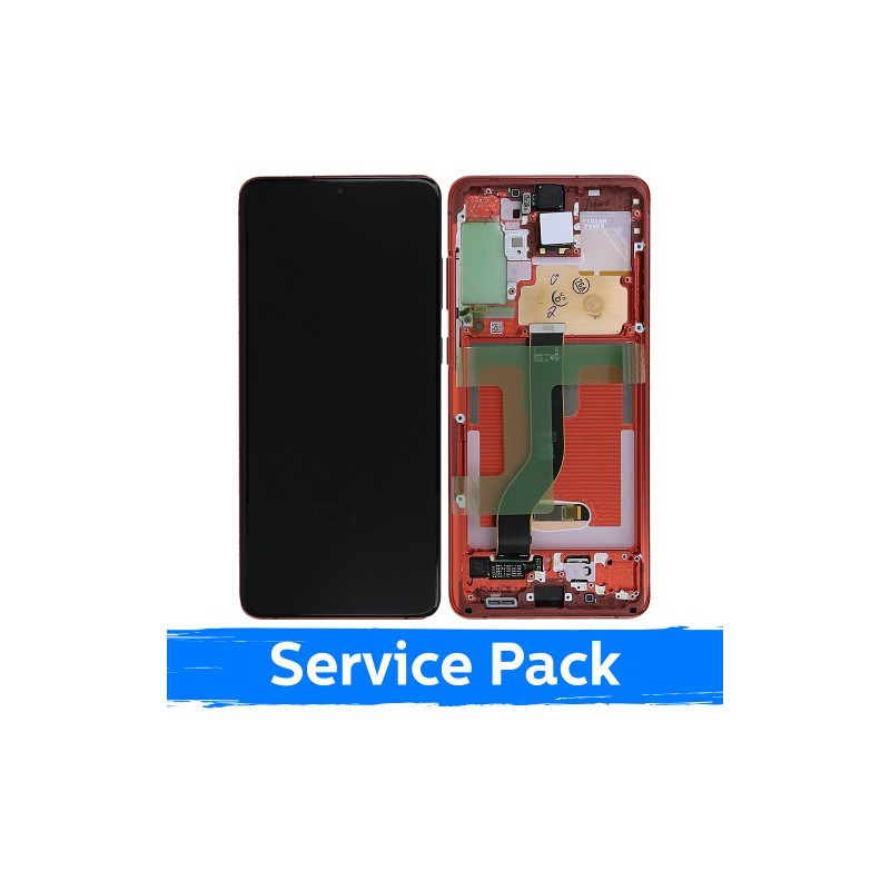 Ekranas skirtas Samsung G986 (G985) S20 Plus su rėmeliu / Aura Red / (Service Pack)