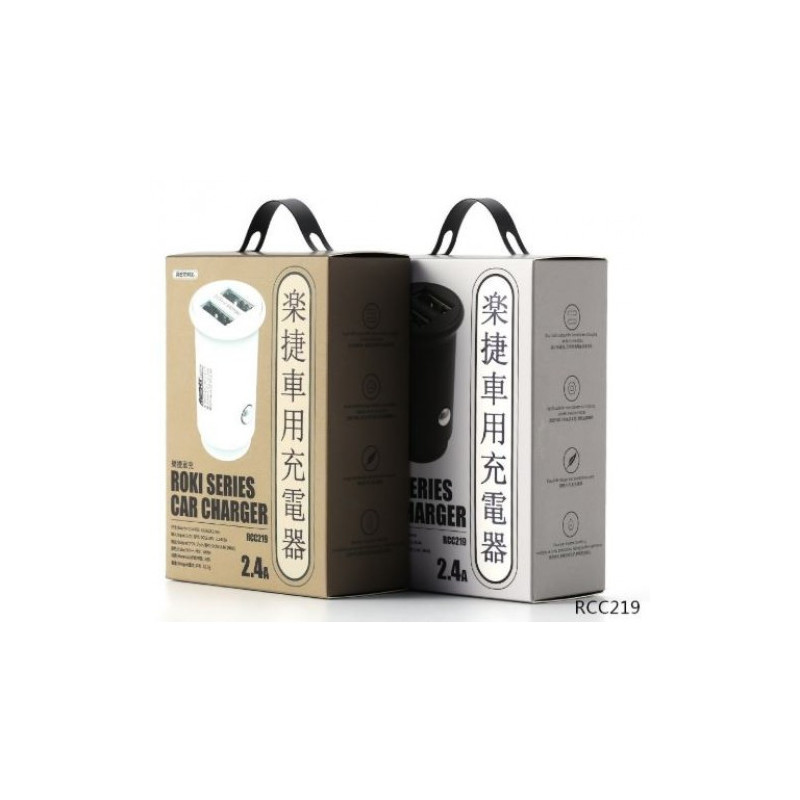 Automobilinis įkroviklis Remax "Roki" RCC219 juodas (2.4A / 2-USB)