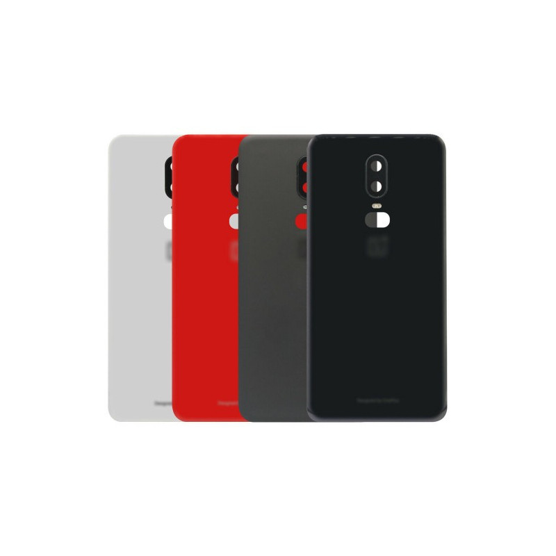 Back cover for OnePlus 6 / Silk White / (with camera glass) HQ