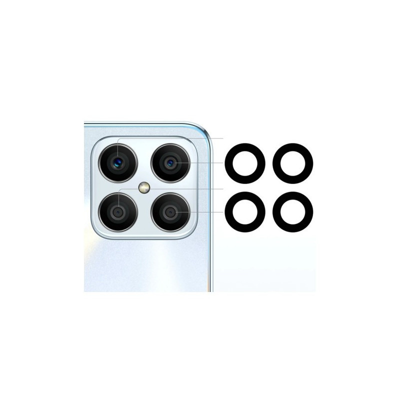 Rear camera glass for Honor X8 rear camera glass (4pcs)