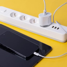 Įkroviklis Wozinsky 'Quick Charge' baltas PD 20W + laidas 'Type-C / Lightning' 100cm Įkroviklis Wozinsky 'Quick Charge' baltas PD 20W + laidas 'Type-C / Lightning' 100cm