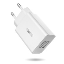 Charger WK Design 'WP-U56' white (Ports: 2xUSB) + 'Type-C' 100cm cable