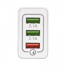 Įkroviklis Wozinsky 'WWC-01' baltas (3xUSB / 30W)