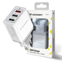 Įkroviklis Wozinsky 'WWC-01' baltas (3xUSB / 30W)