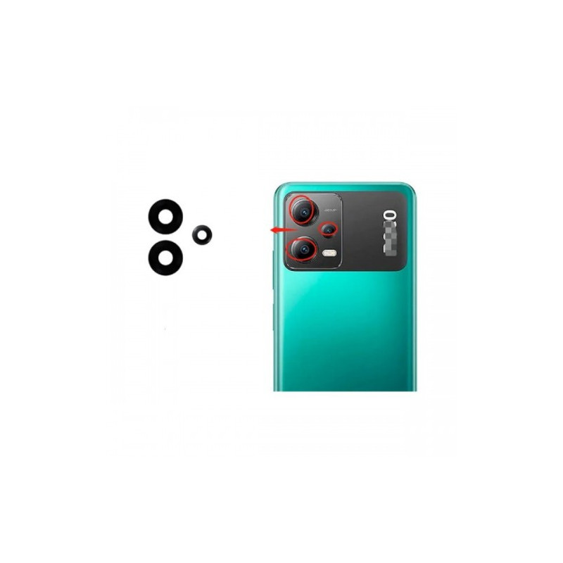 Rear camera glass for Xiaomi Poco X5 rear camera glass (3pcs)