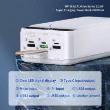 Išorinė baterija WK Design 'WP-269' Juodas 60000mAh (PD 20W / QC3.0 22.5W) Išorinė baterija WK Design 'WP-269' Juodas 60000mAh (PD 20W / QC3.0 22.5W)