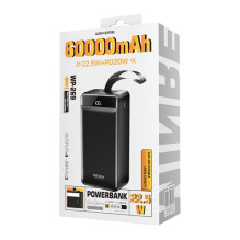 Išorinė baterija WK Design 'WP-269' Juodas 60000mAh (PD 20W / QC3.0 22.5W) Išorinė baterija WK Design 'WP-269' Juodas 60000mAh (PD 20W / QC3.0 22.5W)