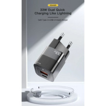 Charger Essager 'GaN Square' black 33W (PD / QC3.0)