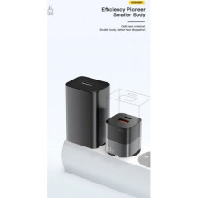 Charger Essager 'GaN Square' black 33W (PD / QC3.0)