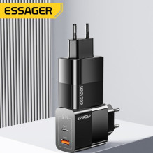 Charger Essager 'GaN Pinson' black 33W (PD / QC3.0)
