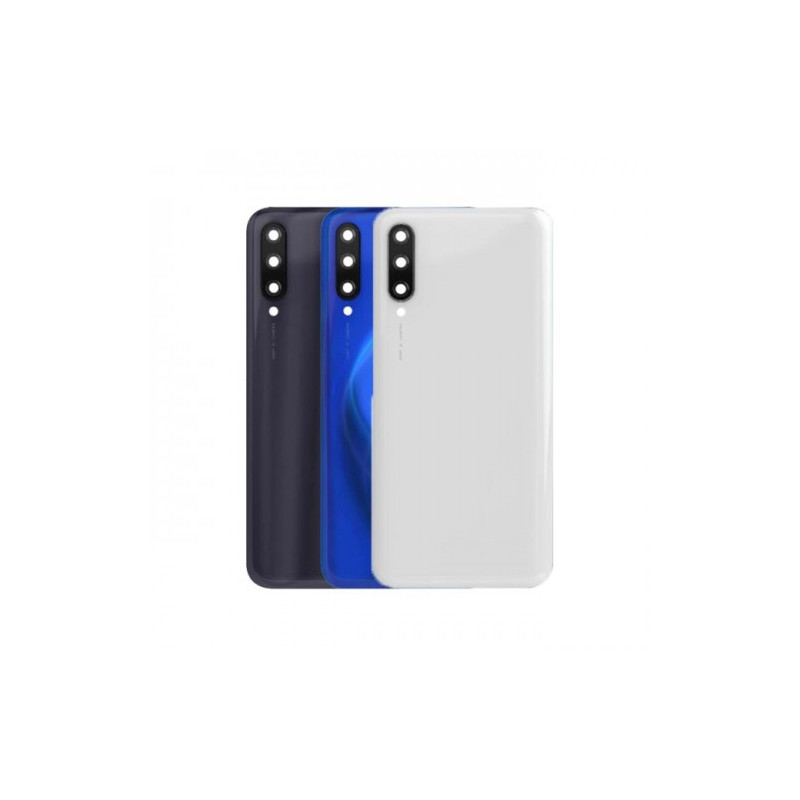 Galinis dangtelis skirtas Xiaomi Mi 9 Lite baltas (su kameros stikliuku) HQ