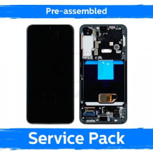 Ekranas skirtas Samsung S901 S22 su rėmeliu / Pink Gold / (Pre-assembled Service Pack)