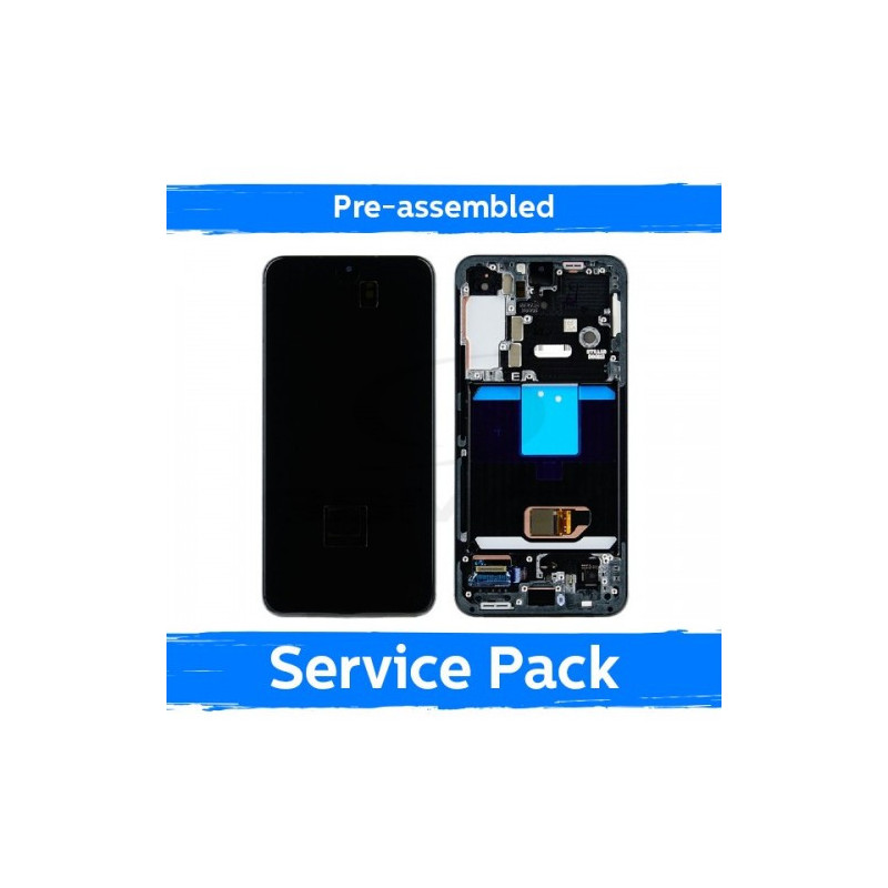 Ekranas skirtas Samsung S901 S22 su rėmeliu / Pink Gold / (Pre-assembled Service Pack)