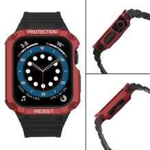 Apyrankė 'Strap Band' skirta Apple Watch 42mm / 44mm / 45mm (juodas + raudona) Apyrankė 'Strap Band' skirta Apple Watch 42mm / 44mm / 45mm (juodas + raudona)