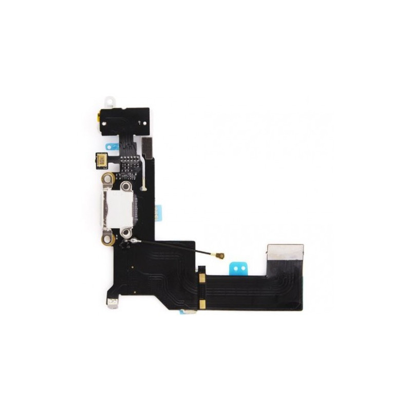 Krovimo lizdas skirtas iPhone SE su lanksčiąja jungtimi / WHITE / OEM