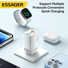 Charger Essager 'Zhiqi GaN' white 45W (PD / QC3.0)