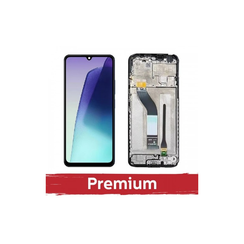Ekranas skirtas Xiaomi Redmi 14C 4G / Poco C75 juodas su rėmeliu OEM