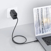 Charger Acefast 'A13' black 65W (2xPD / 1xQC3.0) + 'Type-C / Type-C' 120cm cable Charger Acefast 'A13' black 65W (2xPD / 1xQC3.0) + 'Type-C / Type-C' 120cm cable
