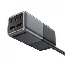Įkroviklis Acefast 'Z2 GaN' juodas 75W (3xPD / 2xQC3.0 / 1xAC)