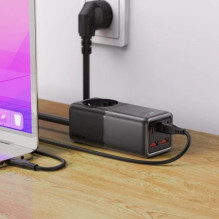 Charger Acefast 'Z2 GaN' black 75W (3xPD / 2xQC3.0 / 1xAC)