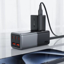 Charger Acefast 'Z2 GaN' black 75W (3xPD / 2xQC3.0 / 1xAC)