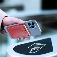 Dux Ducis 'Magnetic Wallet' skirta iPhone 12 (iPhone 13 / iPhone 14) raudona Dux Ducis 'Magnetic Wallet' skirta iPhone 12 (iPhone 13 / iPhone 14) raudona