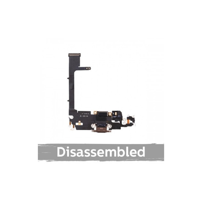 Charging port for iPhone 11 Pro Max with flex connector / With IC / Matte Silver / (100% original / from the device)