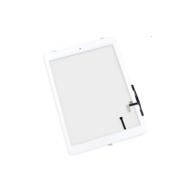 Lietimui jautrus stikliukas skirtas Apple iPad Air baltas su home mygtuku ir laikikliais HQ2