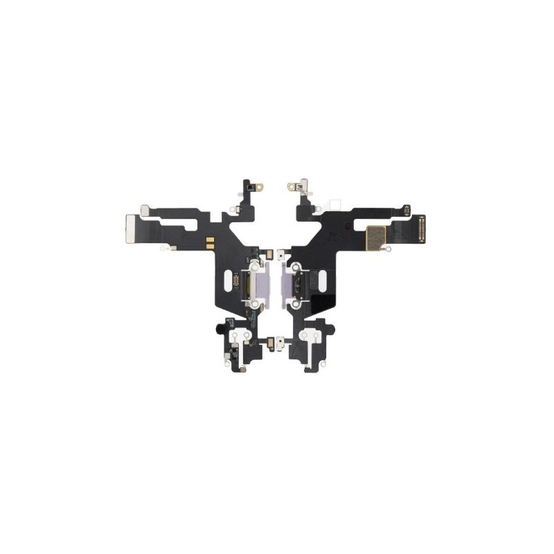 Charging port for iPhone 11 with flexible connector / Red / OEM