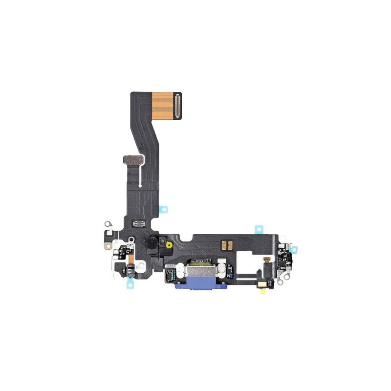 Charging port for iPhone 12 (12 Pro) with flexible connector / Blue / HQ