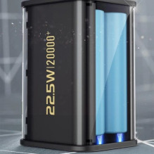 Išorinė baterija Dudao 'K16Pro' juodas 20000mAh 22.5W (QC3.0 / USB) (LED ekranas)