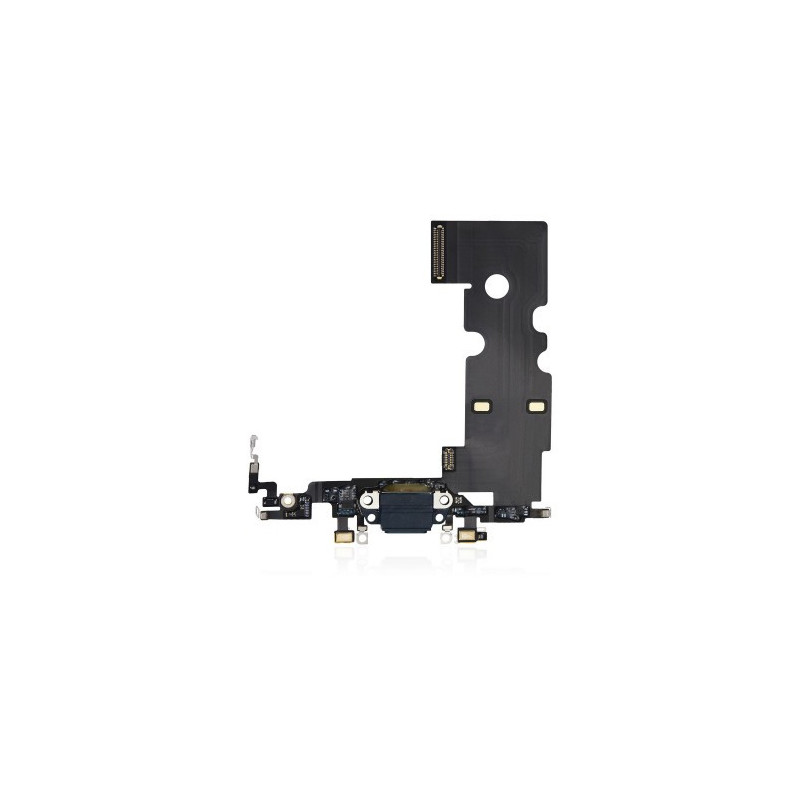 Charging port for iPhone SE3 2022 with flexible connector / Black / OEM