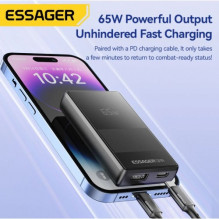 Charger Essager 'Ultra Thin' black 65W (PD / QC3.0)