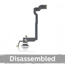 Charging port for iPhone X with flexible connector / White / (100% original / from the device)