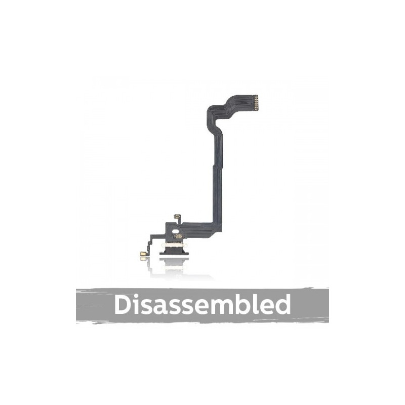 Charging port for iPhone X with flexible connector / White / (100% original / from the device)