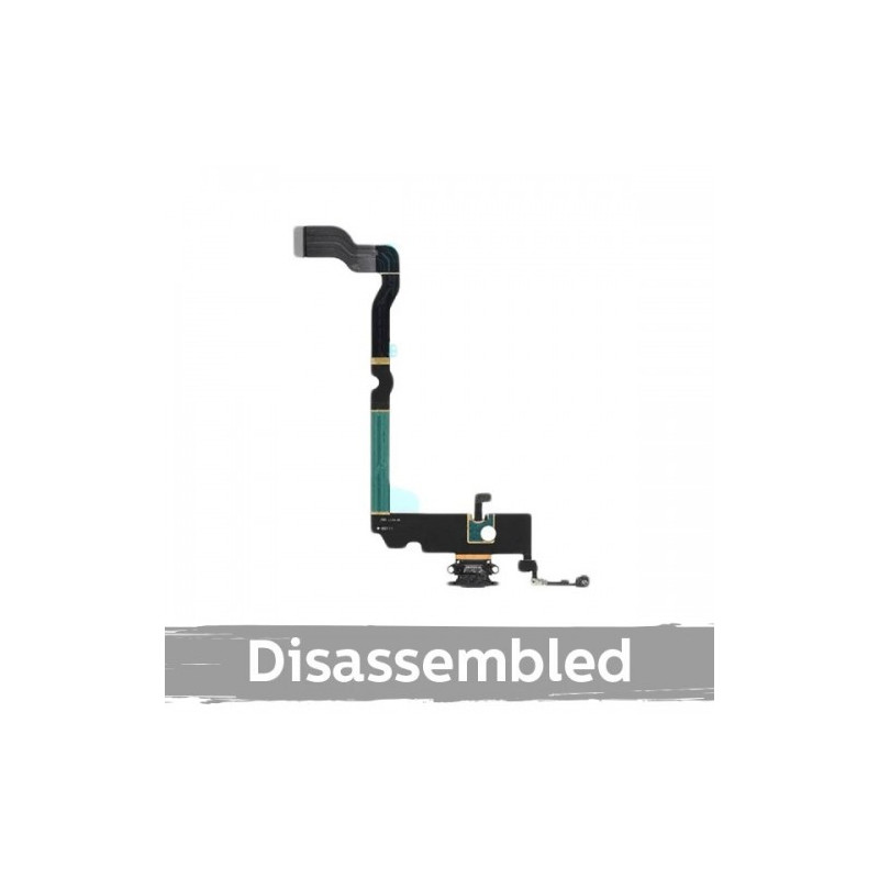 Charging port for iPhone Xs Max with flexible connector / White / (100% original / from the device)