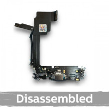 Charging port for iPhone 15 Pro Max with flexible connector / Black Titanium / (100% original / from the device)