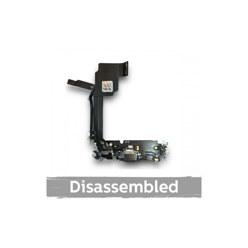 Charging port for iPhone 15 Pro Max with flexible connector / Black Titanium / (100% original / from the device)